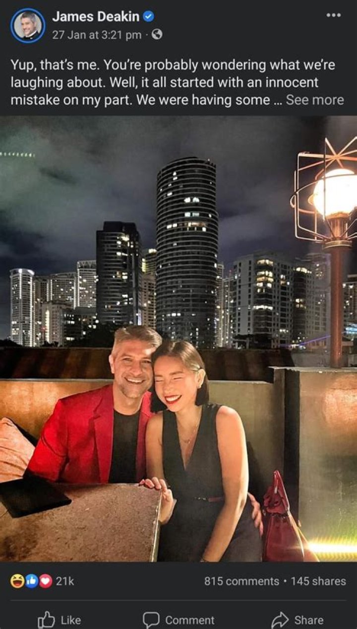 Who is James Deakin Dating Now