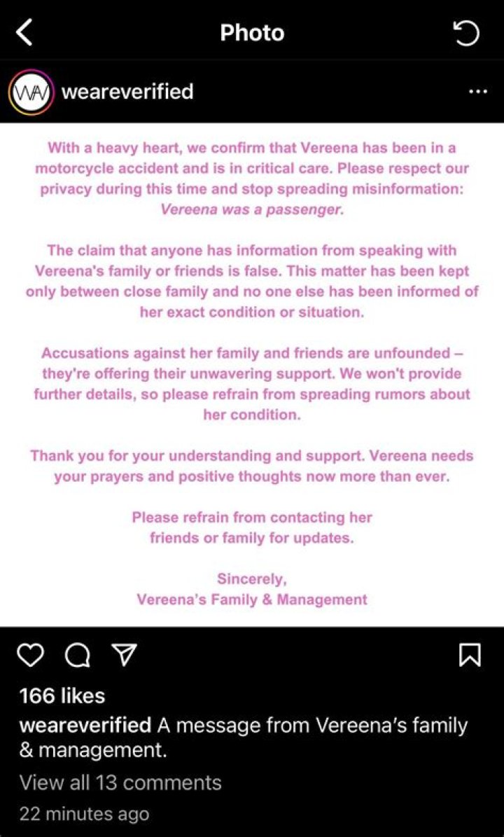 Who is Vereena Sayed Dating Now